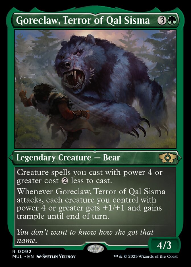 Goreclaw, Terror of Qal Sisma - Etched - Foil