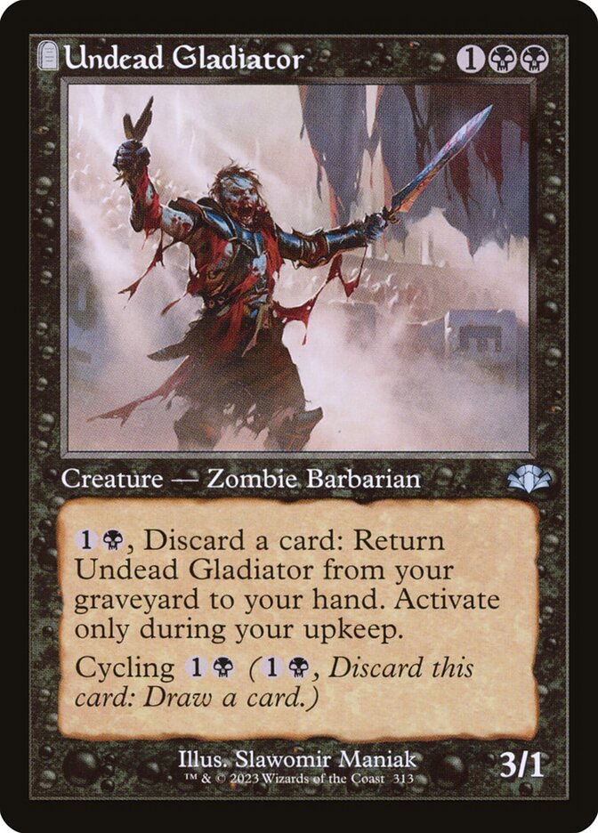 Undead Gladiator - Retro Frame - Foil