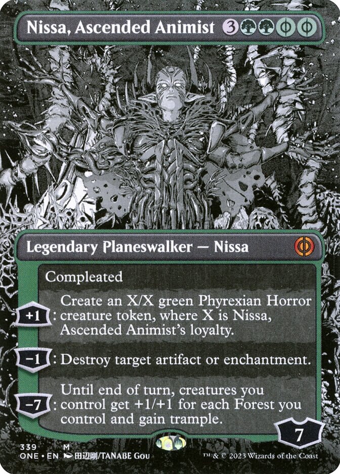 Nissa, Ascended Animist - Borderless - Foil