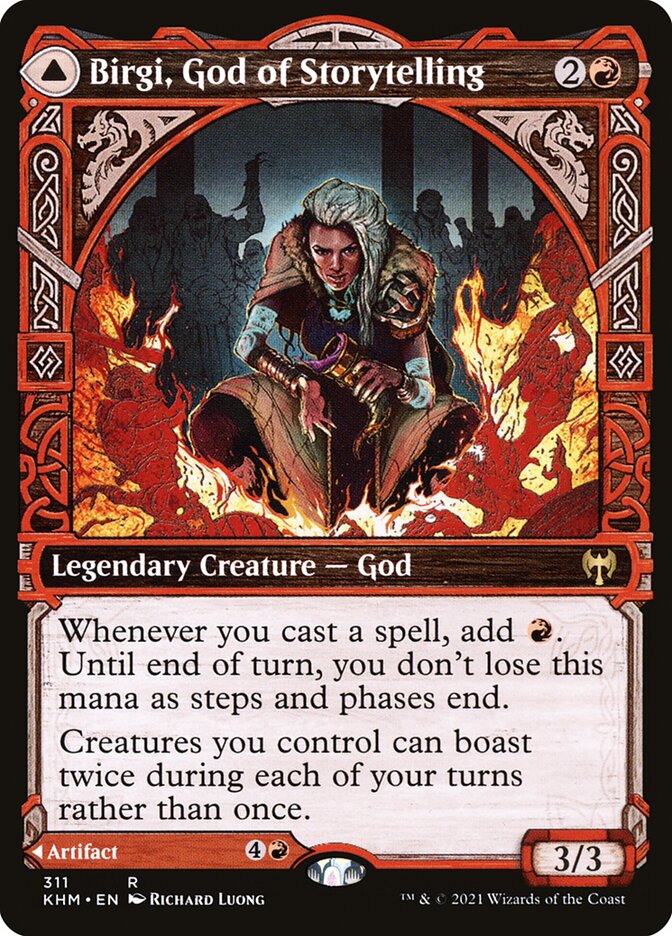 Birgi, God of Storytelling // Harnfel, Horn of Bounty - Showcase - Foil