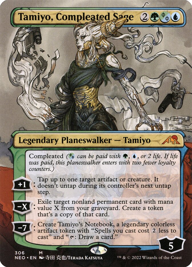 Tamiyo, Compleated Sage - Borderless - Foil