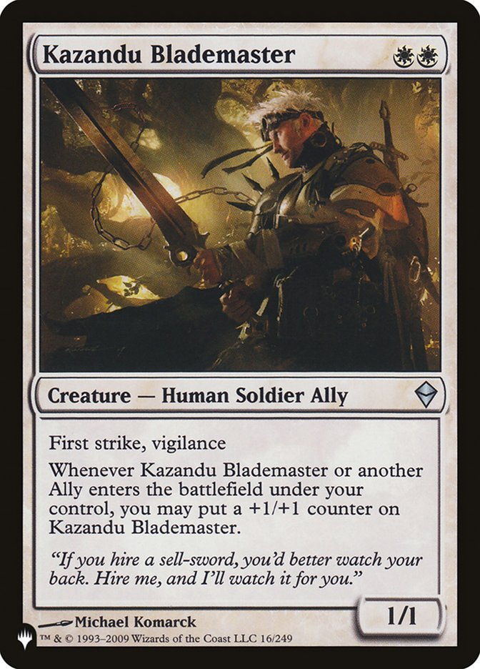 Kazandu Blademaster - The List