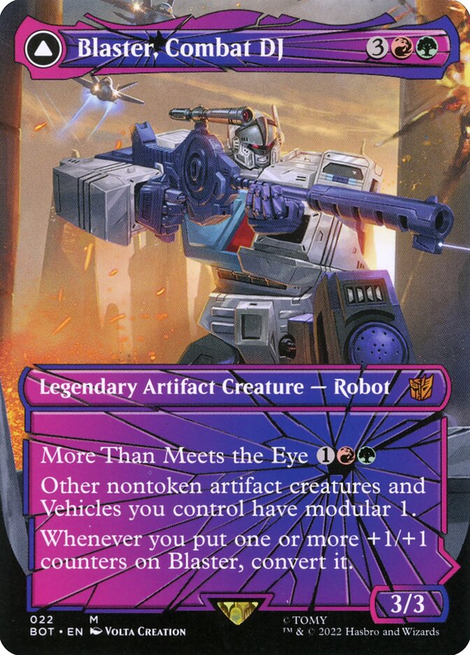 Blaster, Combat DJ // Blaster, Morale Booster - Shattered Glass - Foil