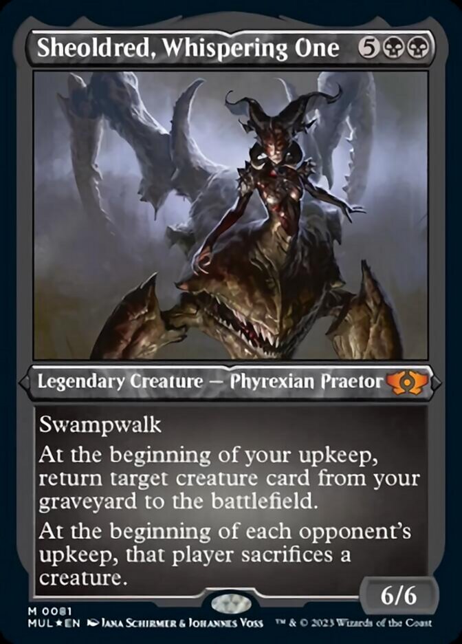 Sheoldred, Whispering One - Etched - Foil