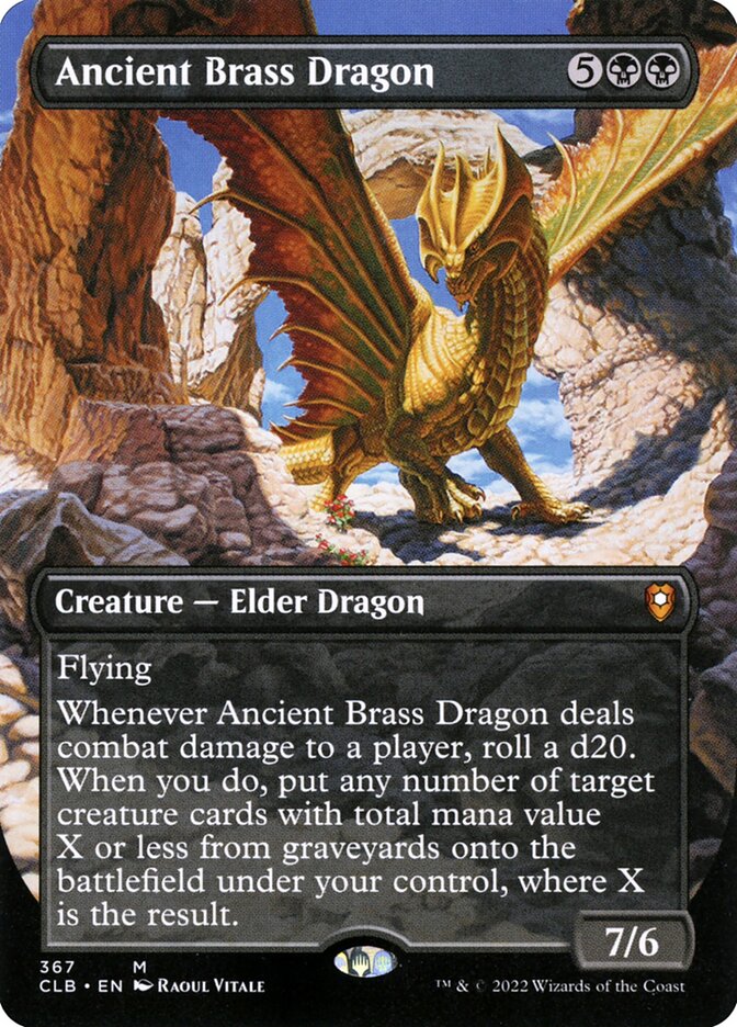 Ancient Brass Dragon - Borderless - Foil