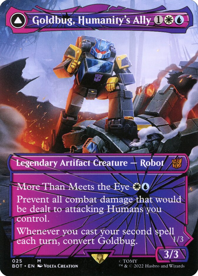 Goldbug, Humanity's Ally // Goldbug, Scrappy Scout - Shattered Glass - Foil