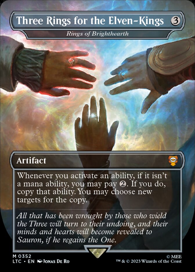 Three Rings for the Elven-Kings (Rings of Brighthearth) - Borderless - Foil