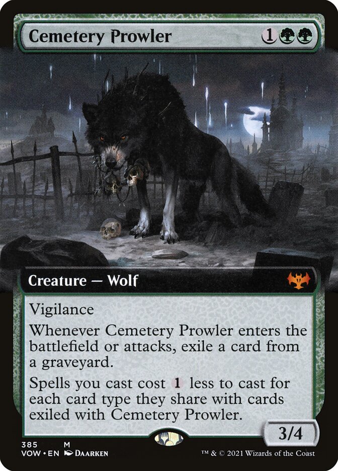 Cemetery Prowler - Extended Art - Foil