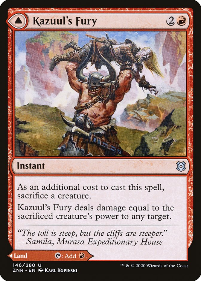Kazuul's Fury // Kazuul's Cliffs - Foil