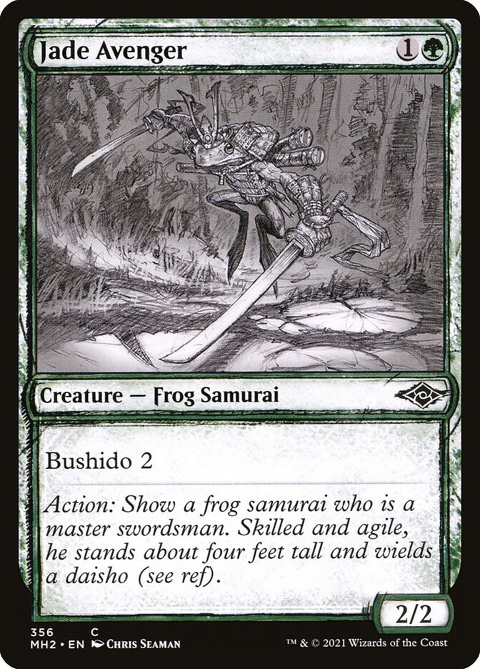 Jade Avenger - Sketch Art - Foil
