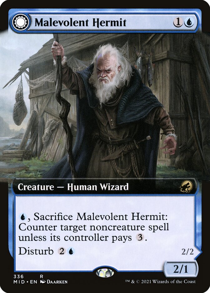 Malevolent Hermit // Benevolent Geist - Extended Art - Foil
