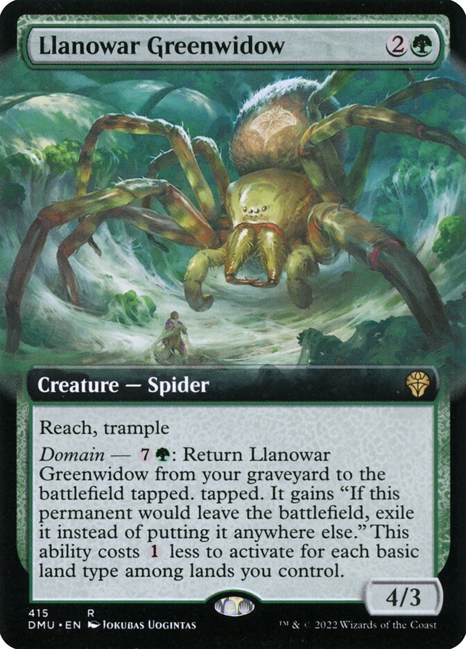 Llanowar Greenwidow - Extended Art - Foil