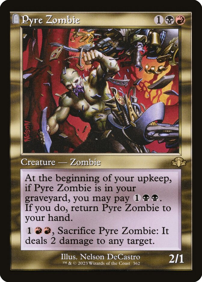 Pyre Zombie - Retro Frame