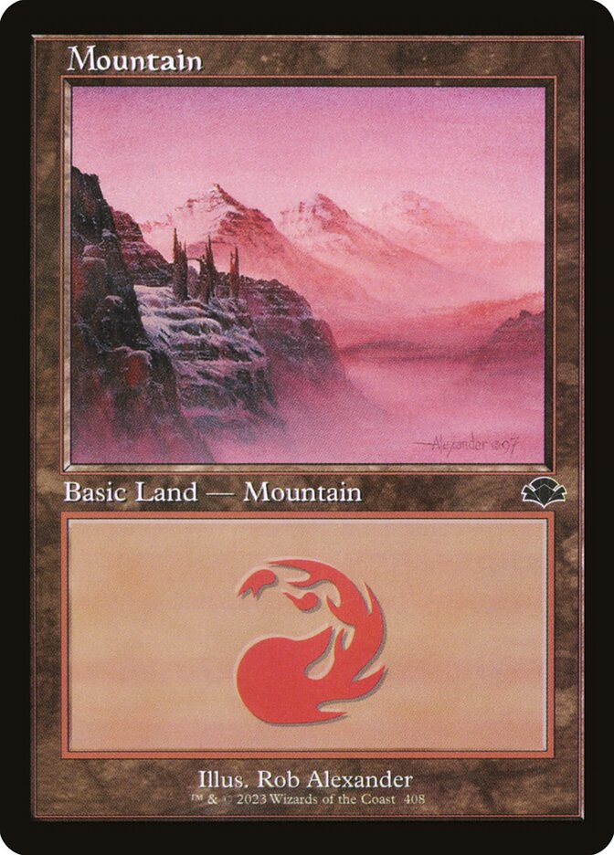 Mountain - Retro Frame - Foil