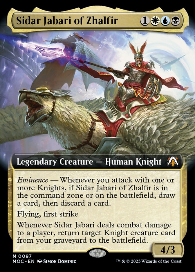 Sidar Jabari of Zhalfir - Extended Art - Foil