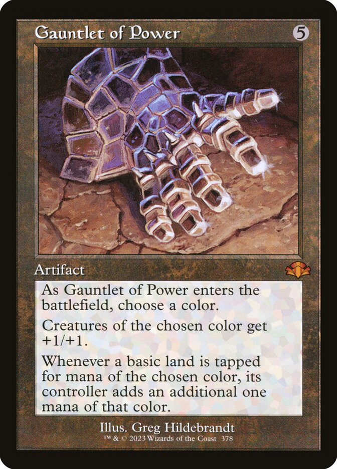 Gauntlet of Power - Retro Frame - Foil