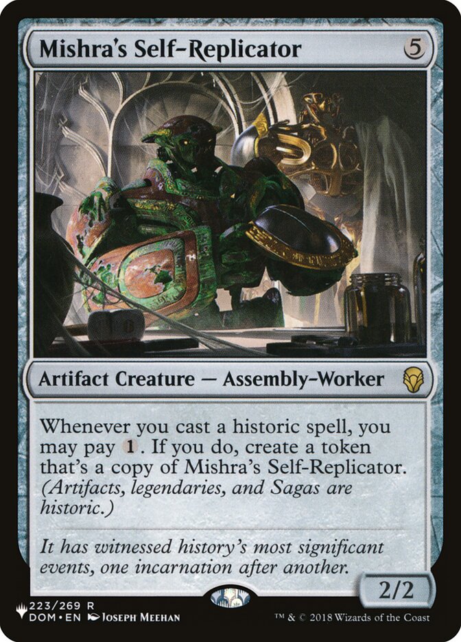 Mishra's Self-Replicator - The List