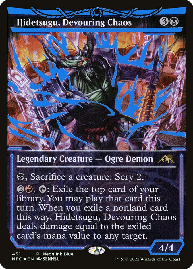 Hidetsugu, Devouring Chaos - Neon Ink Blue - Foil