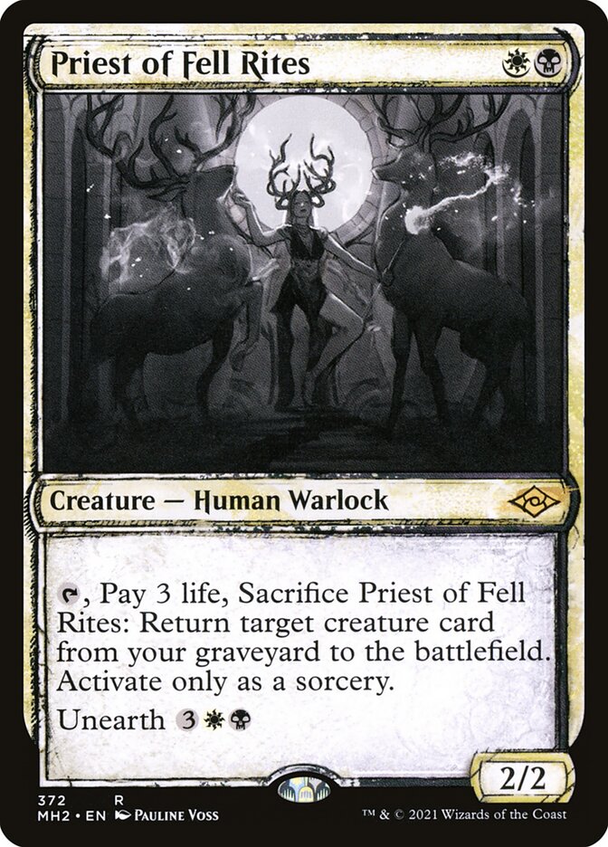 Priest of Fell Rites - Sketch Art - Foil