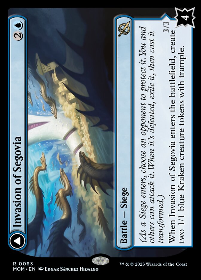 Invasion of Segovia // Caetus, Sea Tyrant of Segovia - Foil