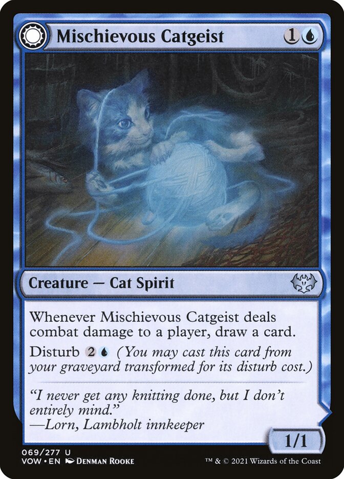 Mischievous Catgeist // Catlike Curiosity - Foil