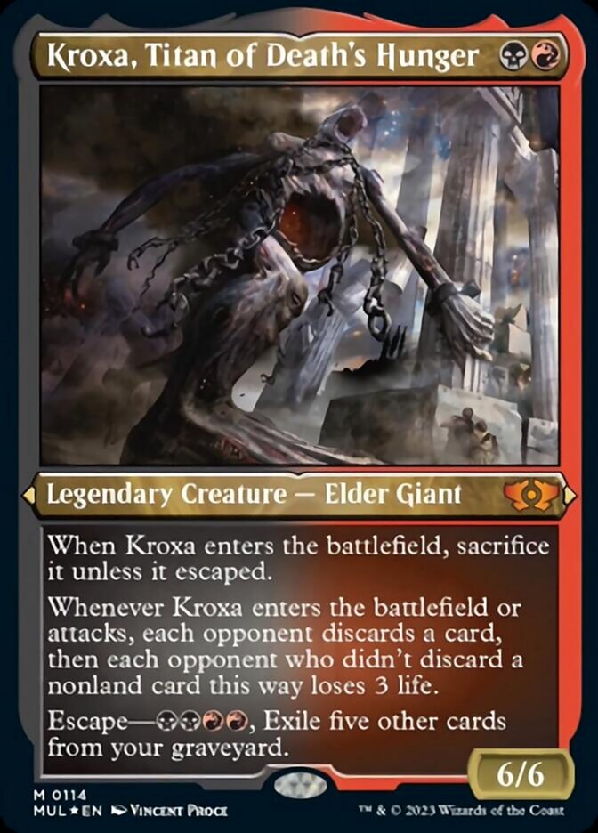 Kroxa, Titan of Death's Hunger - Etched - Foil