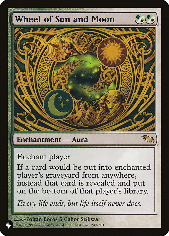 Wheel of Sun and Moon - The List