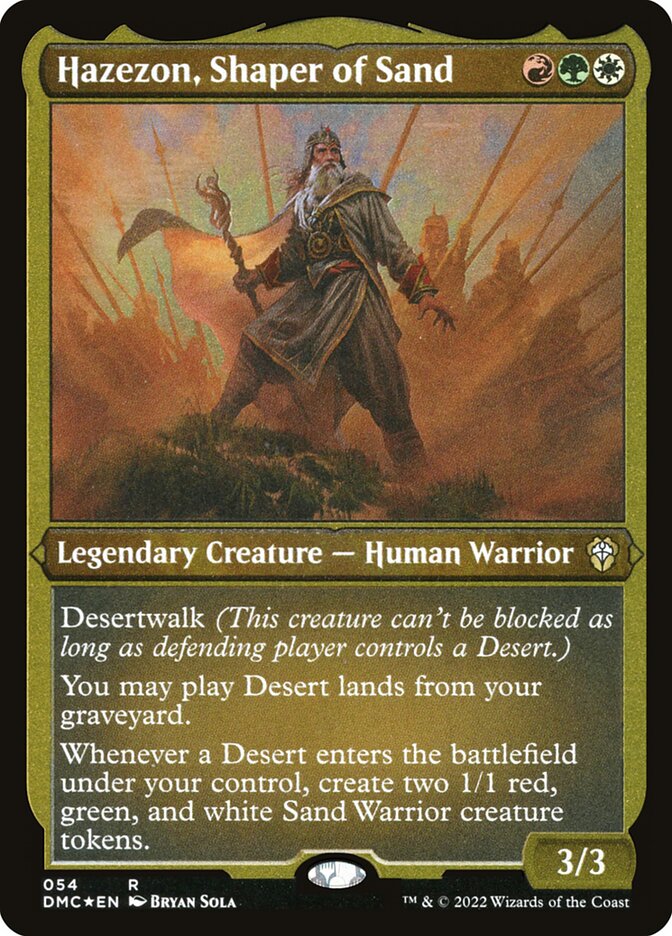 Hazezon, Shaper of Sand - Etched - Foil