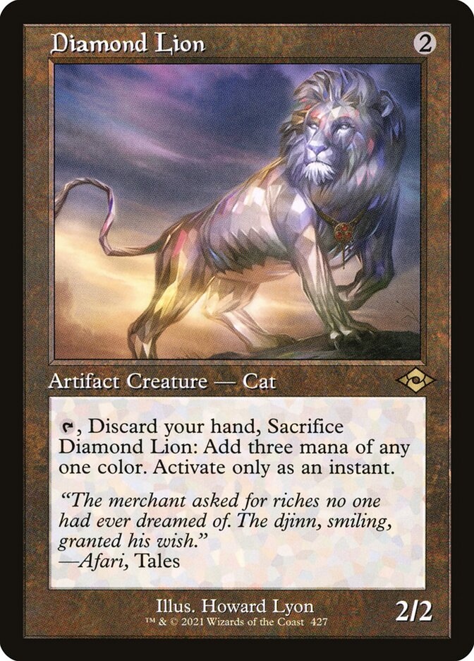 Diamond Lion - Retro Frame - Foil