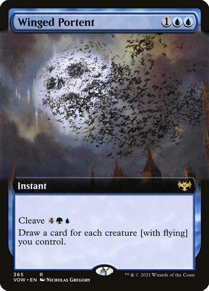 Winged Portent - Extended Art - Foil