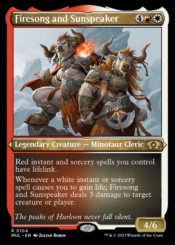 Firesong and Sunspeaker - Etched - Foil