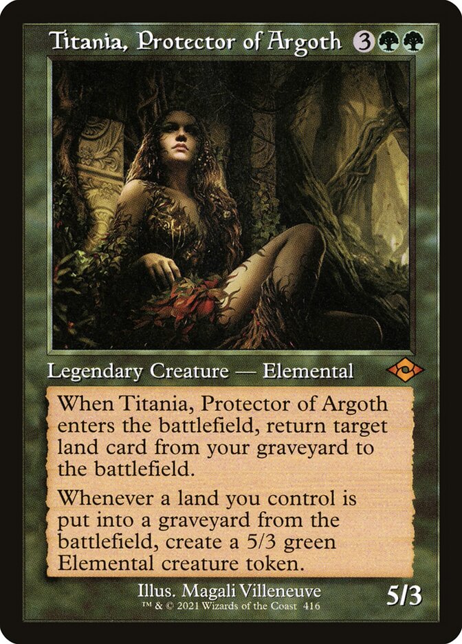 Titania, Protector of Argoth - Retro Frame - Foil