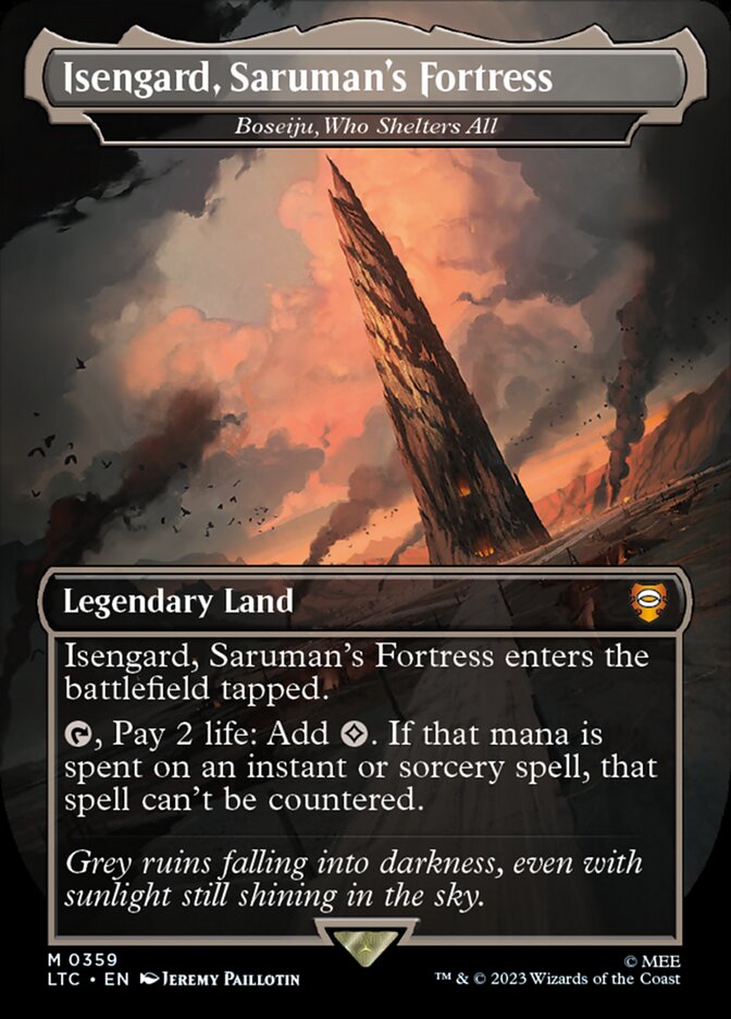 Isengard, Saruman's Fortress (Boseiju, Who Shelters All) - Borderless - Foil