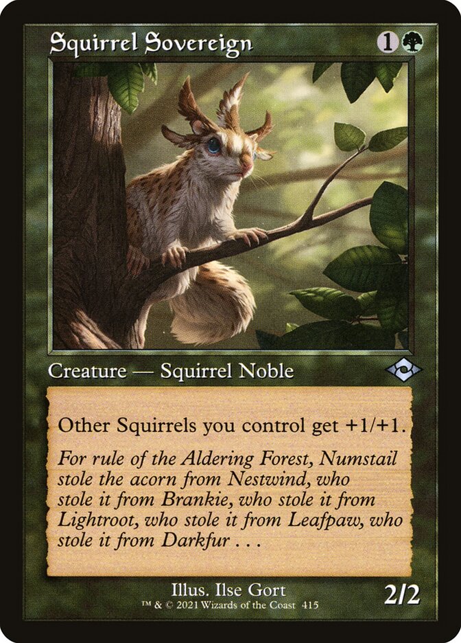 Squirrel Sovereign - Retro Frame - Foil