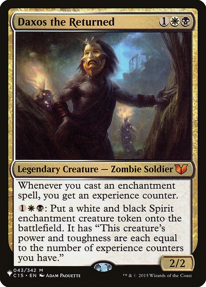 Daxos the Returned - The List
