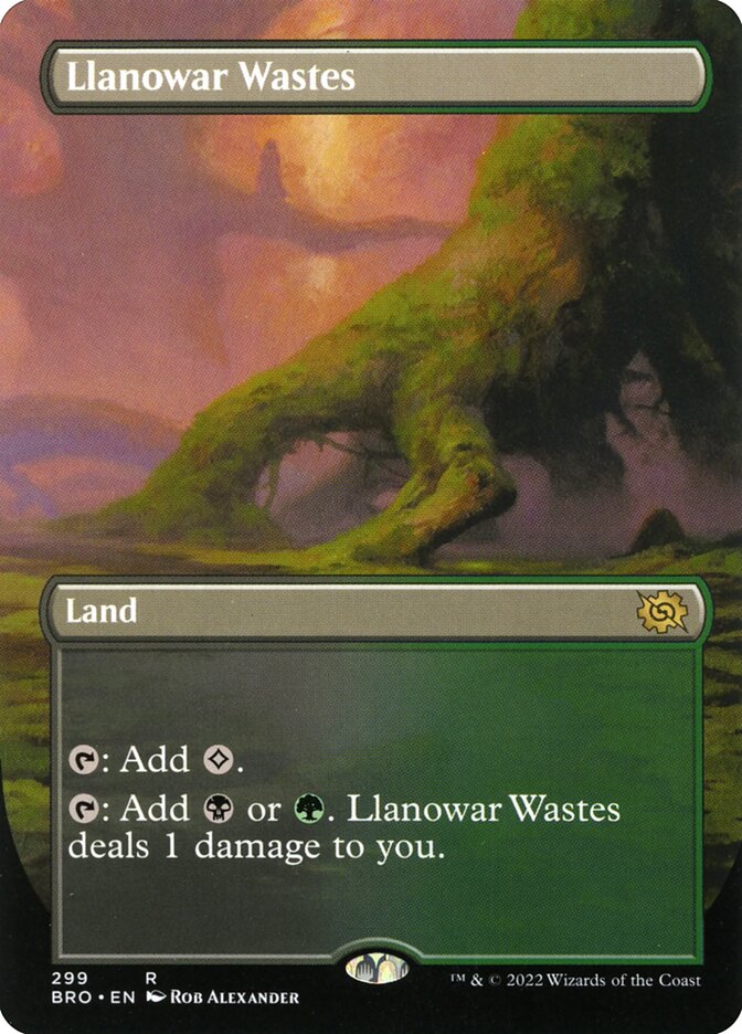 Llanowar Wastes - Borderless - Foil