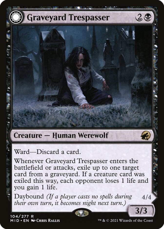 Graveyard Trespasser // Graveyard Glutton - Foil