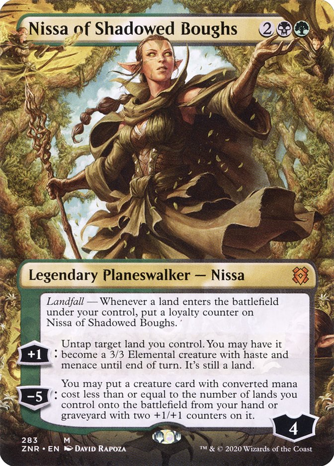 Nissa of Shadowed Boughs - Borderless - Foil
