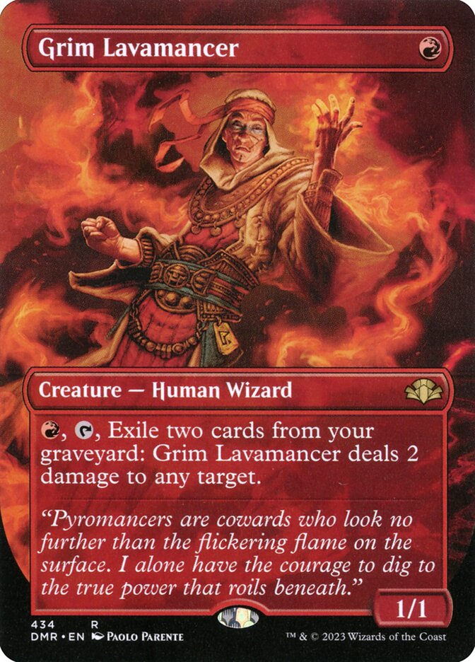 Grim Lavamancer - Borderless