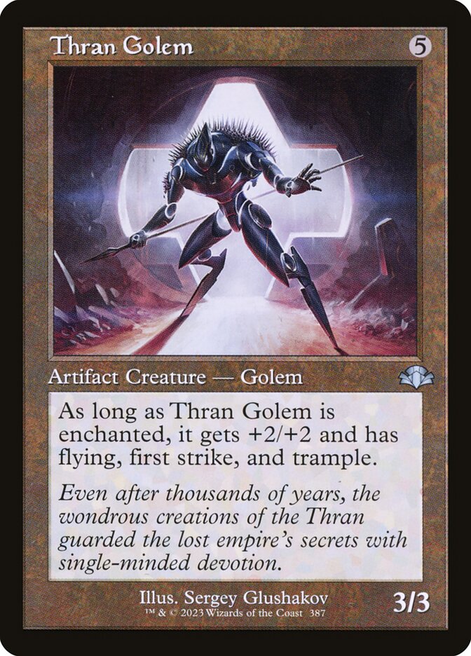 Thran Golem - Retro Frame - Foil