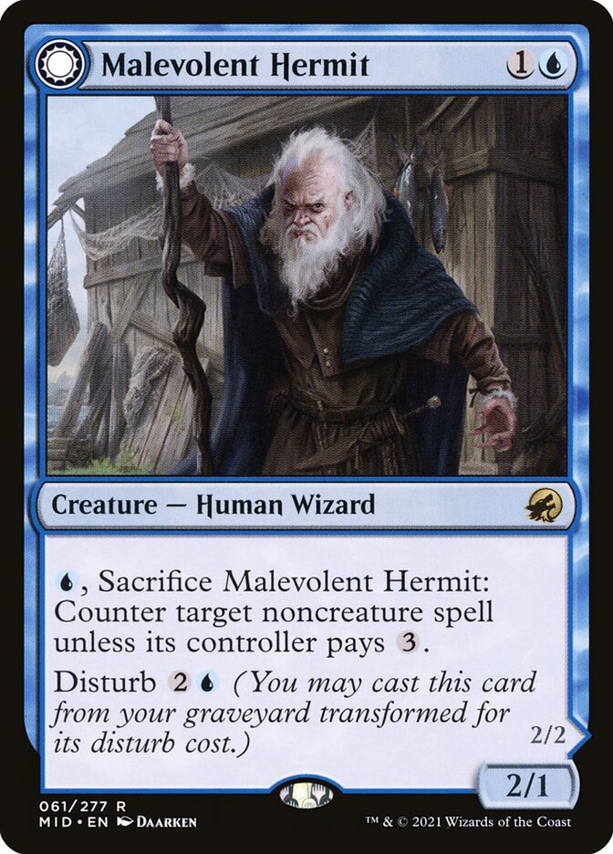 Malevolent Hermit // Benevolent Geist - Foil