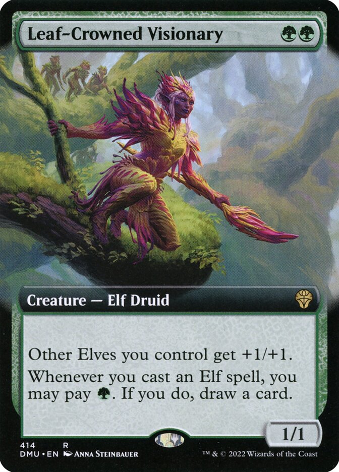 Leaf-Crowned Visionary - Extended Art - Foil