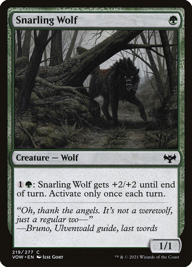 Snarling Wolf - Foil