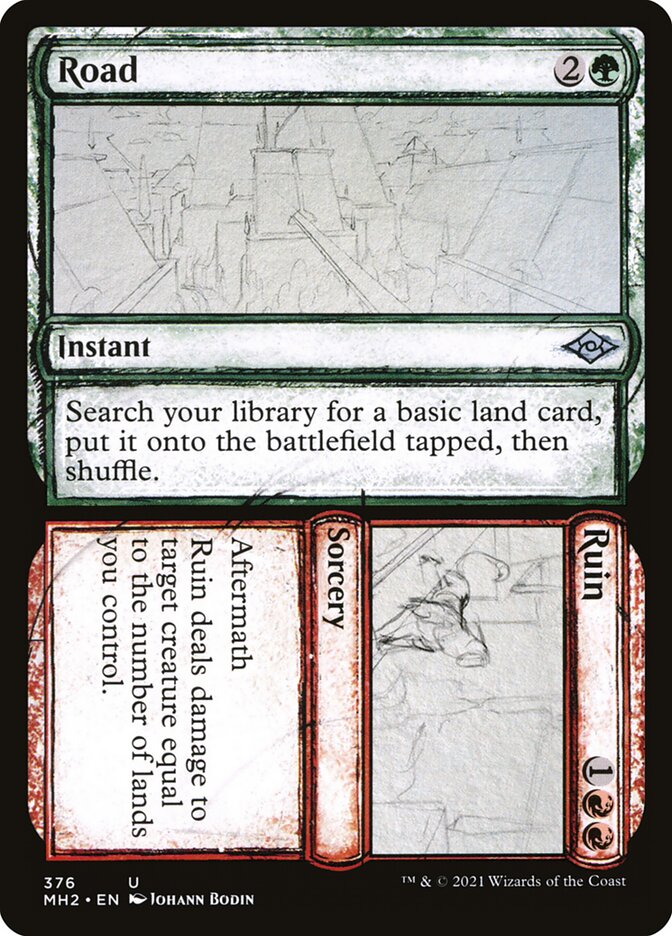 Road // Ruin - Sketch Art - Foil