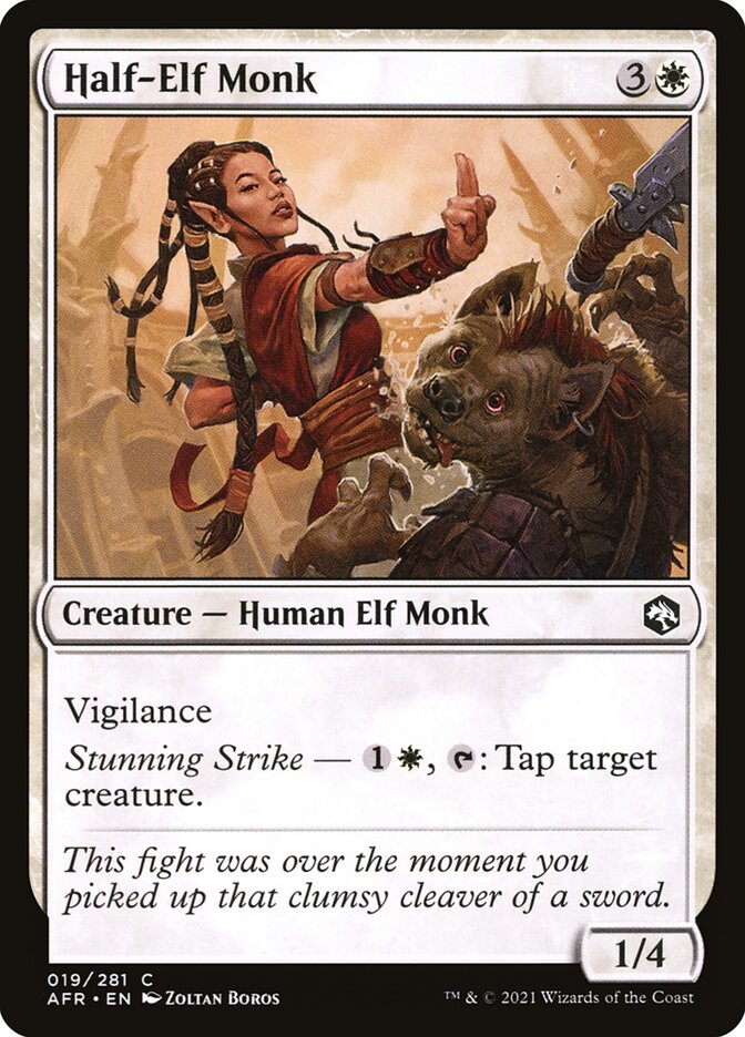 Half-Elf Monk - Foil