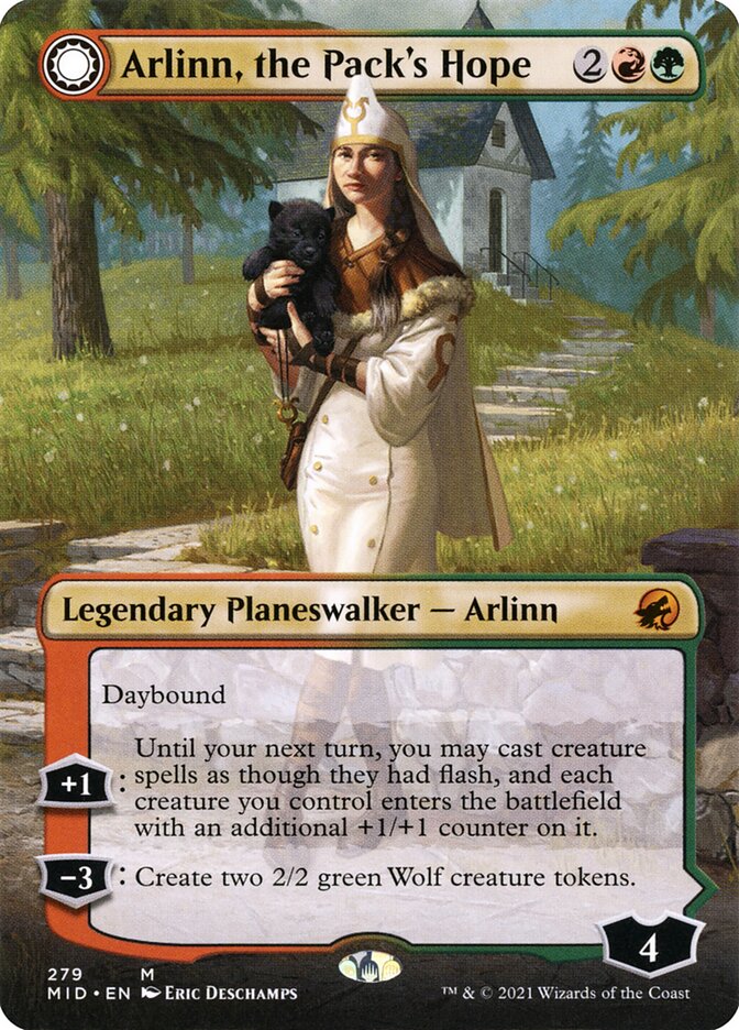 Arlinn, the Pack's Hope // Arlinn, the Moon's Fury - Borderless - Foil