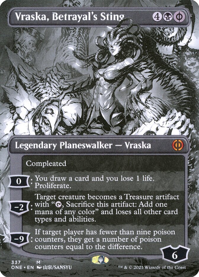 Vraska, Betrayal's Sting - Borderless - Foil