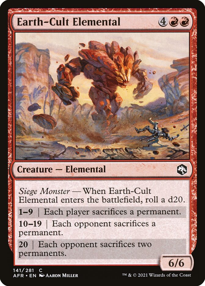 Earth-Cult Elemental - Foil