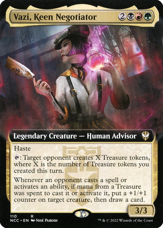Vazi, Keen Negotiator - Extended Art - Foil