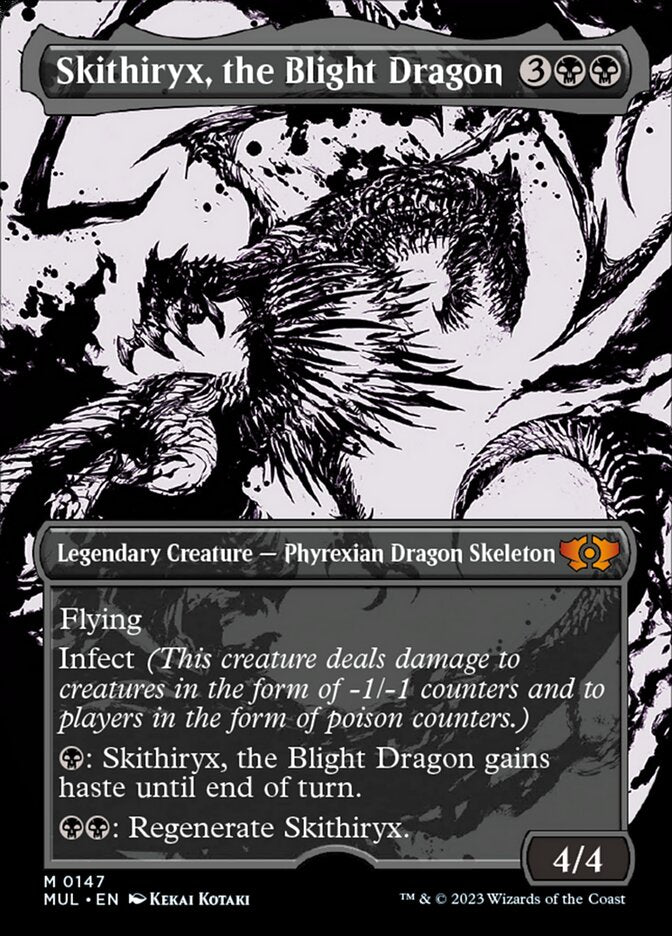 Skithiryx, the Blight Dragon - Borderless Halo Foil